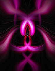 abstract background with glowing lines generative Ai