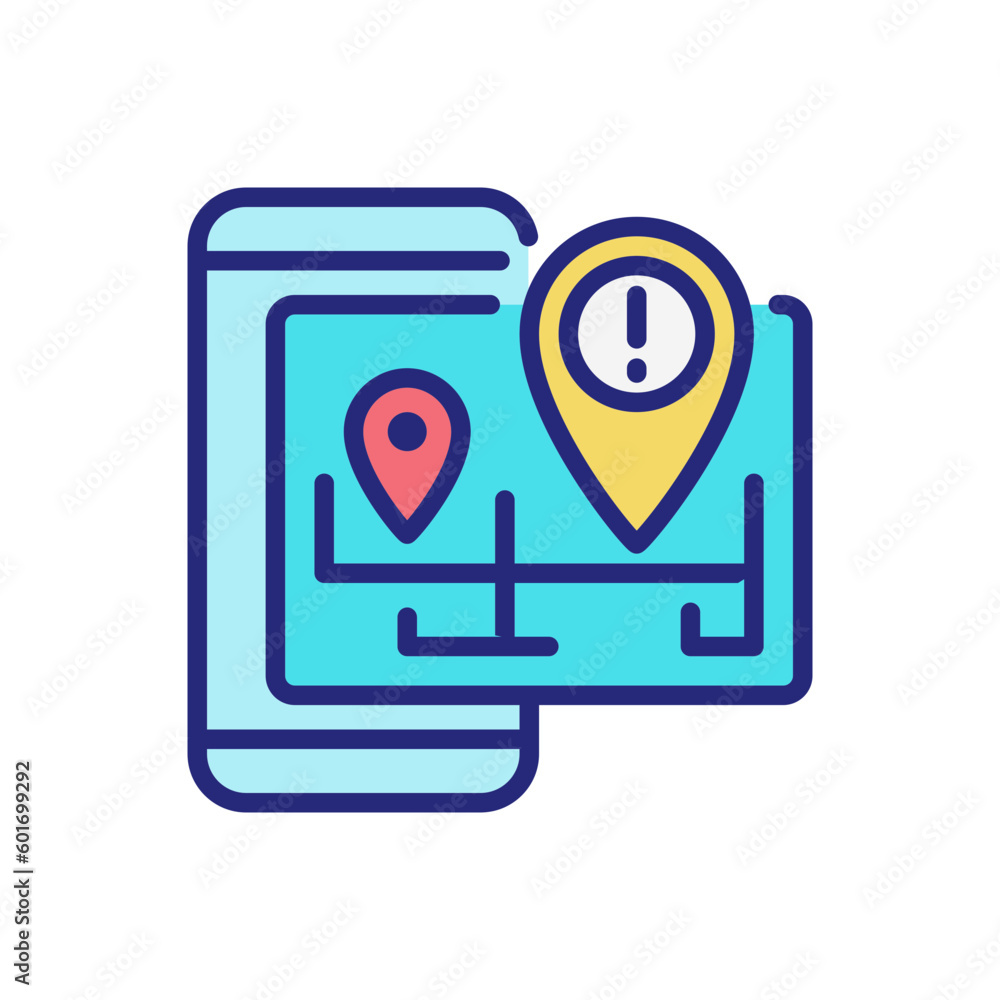 Poster traffic regulation pixel perfect rgb color icon. navigation information on mobile app. internet of t