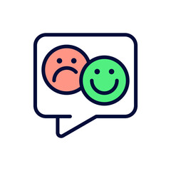 Customer review pixel perfect RGB color icon. Client feedback and opinion. Online shopping. Isolated vector illustration. Simple filled line drawing. Editable stroke. Arial font used