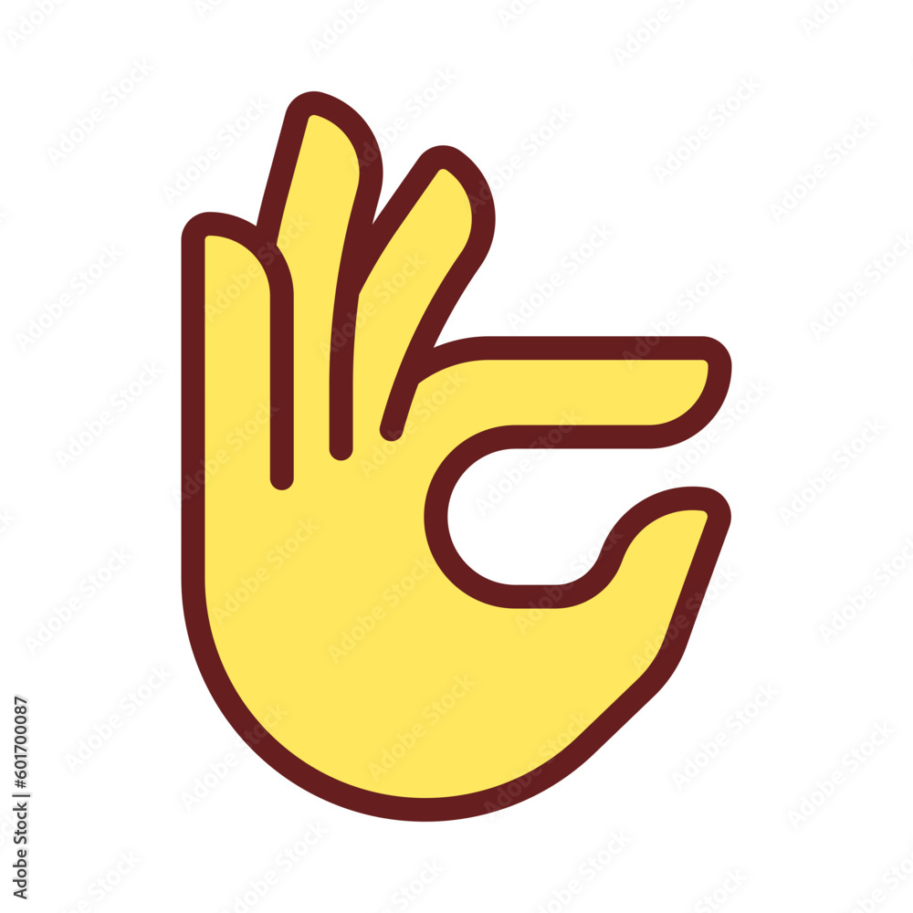 Poster fingers holding small item pixel perfect rgb color icon. hand gesture. interaction process. isolated