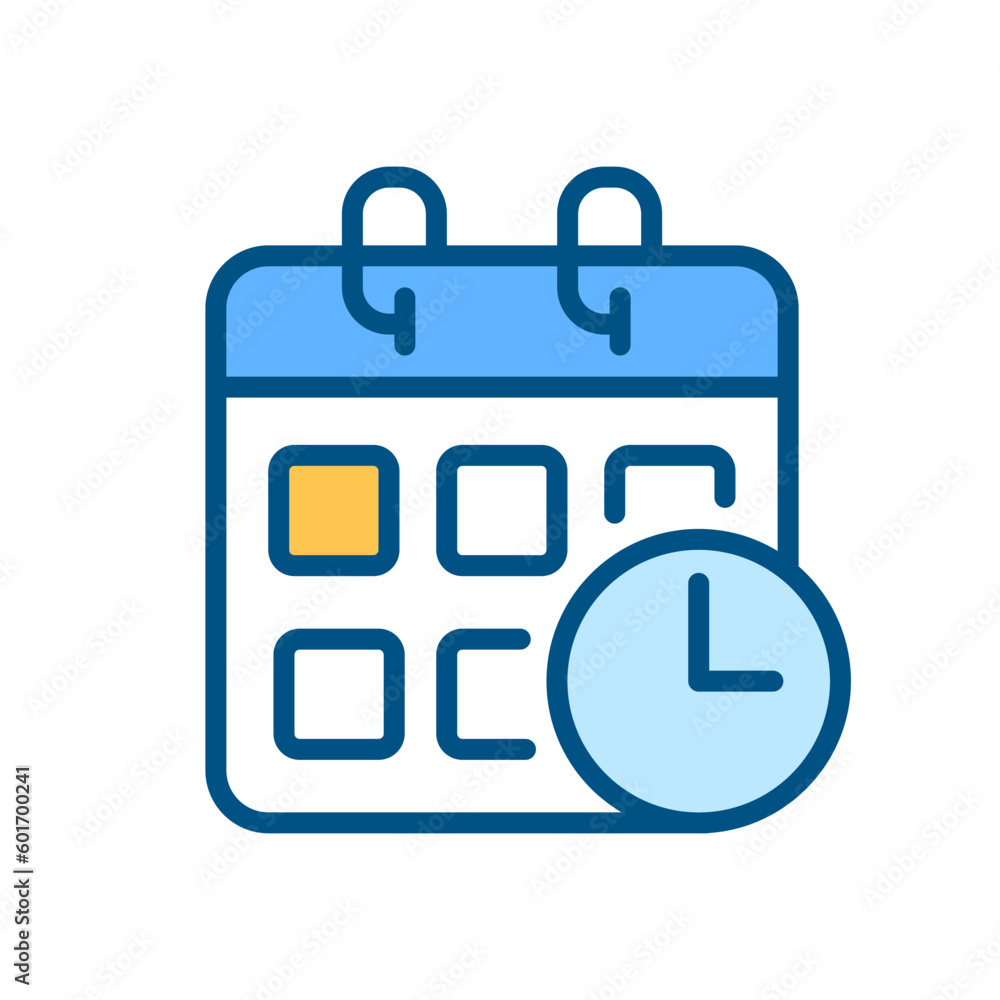 Poster schedule pixel perfect rgb color icon. planning activities. events calendar. impending deadlines. is