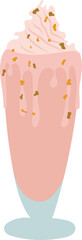 vector of the ice-cream glass