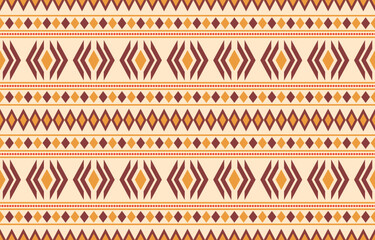 Ethnic abstract ikat art. Fabric Morocco, geometric ethnic pattern seamless  color oriental. Background, Design for fabric, curtain, carpet, wallpaper, clothing, wrapping, Batik, vector illustration