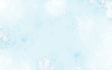 Ice texture crystal, blue tones background. Textured cold frosty surface of ice