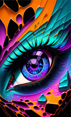 abstract eye background generative ai