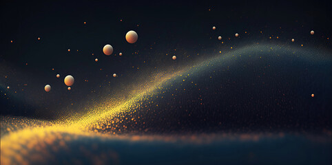 Dark background with glowing abstraction.