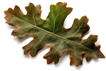 Fototapeta premium oak leaf on a white background