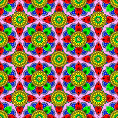 Seamless mandala pattern. Vintage decorative elements. Islam, Arabic mandala, Indian, motifs.