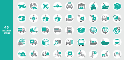 45 Goods Delivery Icons