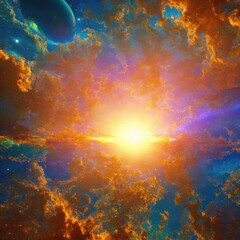 Obraz na płótnie Canvas Nebulae's Glimmer: A Stunning Display of Interstellar Art - Generative AI 41