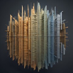 abstract background with skyline, ai Generative