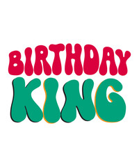 Naklejka na ściany i meble Retro Birthday SVG Bundle, Colored Birthday SVG, Birthday Quotes SVG, Birthday svg, Birthday Shirt svg, Birthday girl svg, Cut files Cricut