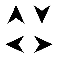 上下左右の三角矢印セット