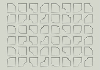 Decor Background. Vector Frame Set. Flat vector frame decor template.