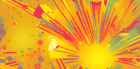 Fototapeta premium Abstract background in yellow-red color.