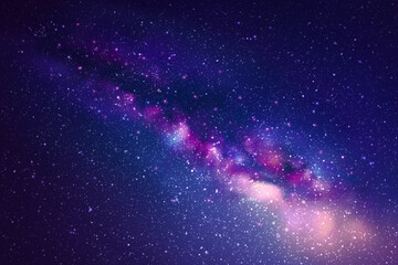 Milky Way, stars and nebula. Night starry sky. Space vector background - 601709206