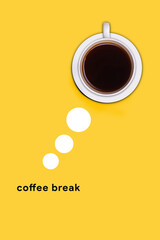 Coffee Break Poster Advertisement Flyer with copyspace