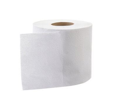set of toilet paper on transparent png