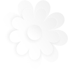 Flower, Element of floral paper cut. Paper cut of flower shape and spring symbol.