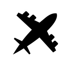 Air plane icon on white background