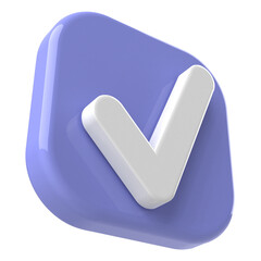 Icon 3D Symbol Checkmark