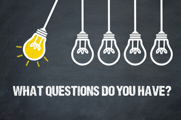 Fototapeta premium What questions do you have? 