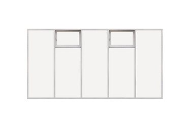 windows in the interior isolated on transparent background, 3D illustration, cg render
