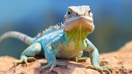 Fototapeta premium Common collared lizard in the wild. Generative AI