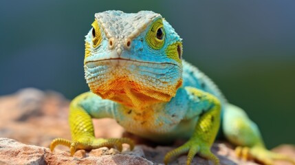 Fototapeta premium Common collared lizard in the wild. Generative AI