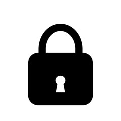 lock icon on black background