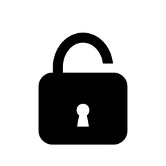 lock icon on black background