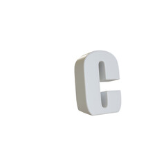 Immersed Clean 3D Alphabet or Lettering PNG