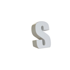 Immersed Clean 3D Alphabet or Lettering PNG