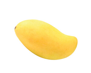 Ripe yellow mango on transparent png