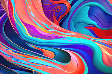 Colorful Splash - Bright Artistic Design with Watercolor Waves