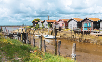 Traditional fishing village- bassin d'Arcachon,  Gujan Mestra- France