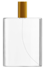 3d illustration of empty perfume bottle, product mockup.