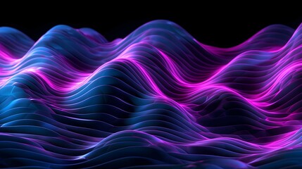 Fototapeta na wymiar Abstract background with purple blue gradient wave. Generative AI