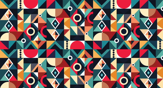 seamless geometric pattern with triangles