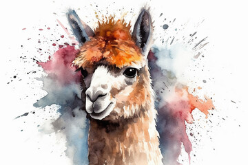 Cute alpaca dark horse comic style.