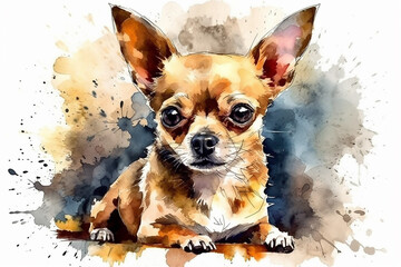 Dog chihuahua dark horse comic style.