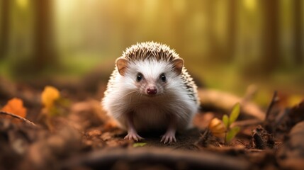 White bellied Hedgehog. Generative AI