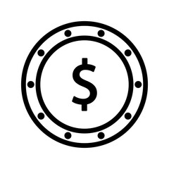 Dollar icon. sign for mobile concept and web design. vector illustration