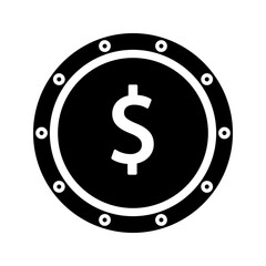 Dollar icon. sign for mobile concept and web design. vector illustration