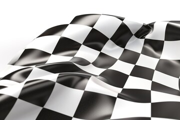 checkered flag isolated on white background. Generated by AI