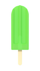 Popsicle icecream on stick. Delicious bright colored fruity summer dessert. Png isolated on transparent background