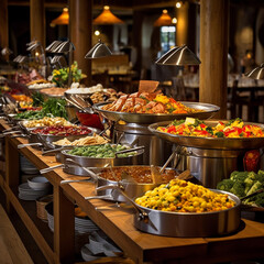 Food buffet. Generative AI.