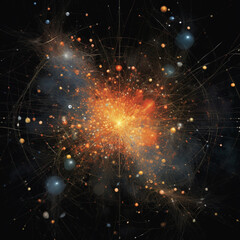Higgs boson illustration. Generative AI. - obrazy, fototapety, plakaty