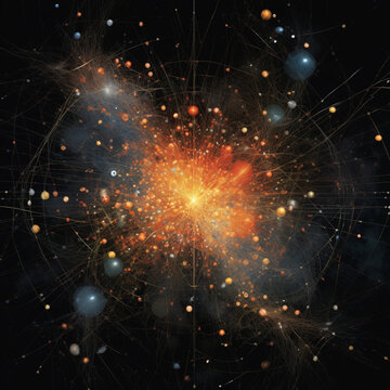 Higgs boson illustration. Generative AI.