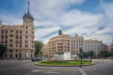 Fototapeta na wymiar Plaza de Alonso Martinez Square - Madrid, Spain